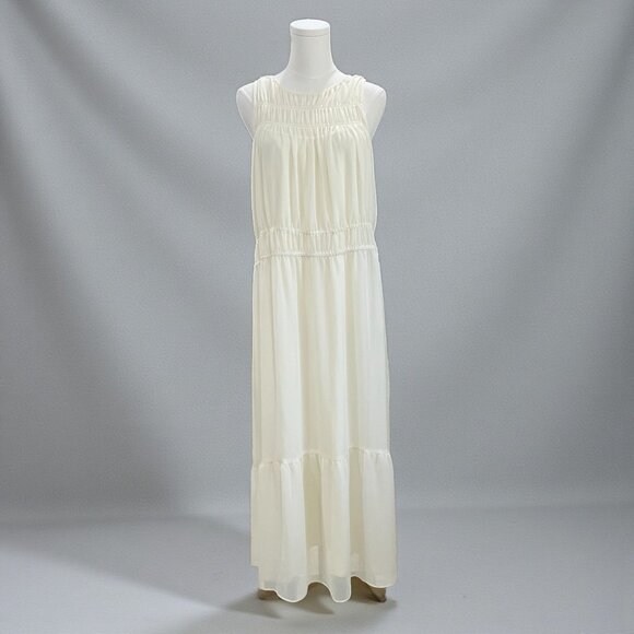 A New Day Cream Maxi Dress Small Romantic Cottagecore Soft Girl Ethereal Cruise - Picture 1 of 12